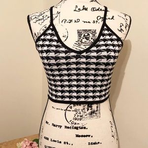 Black & White Crop Top